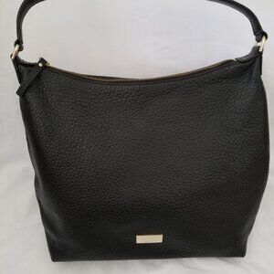 Kate Spade Black Pebbled Leather Hobo Handbag & Shoulder Bag & Crossbody Purse